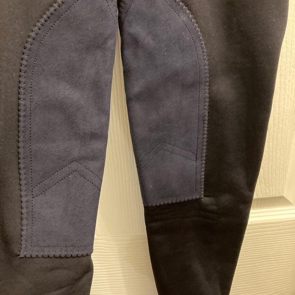 NWT Horze Equestrian knee patch winter tights Navy size 170/US 14-16 - Picture 5 of 9